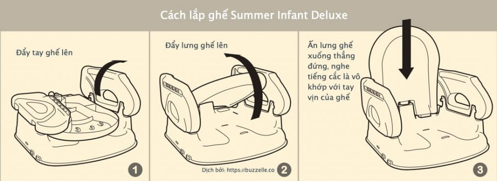 Cách lắp ghế summer deluxe
